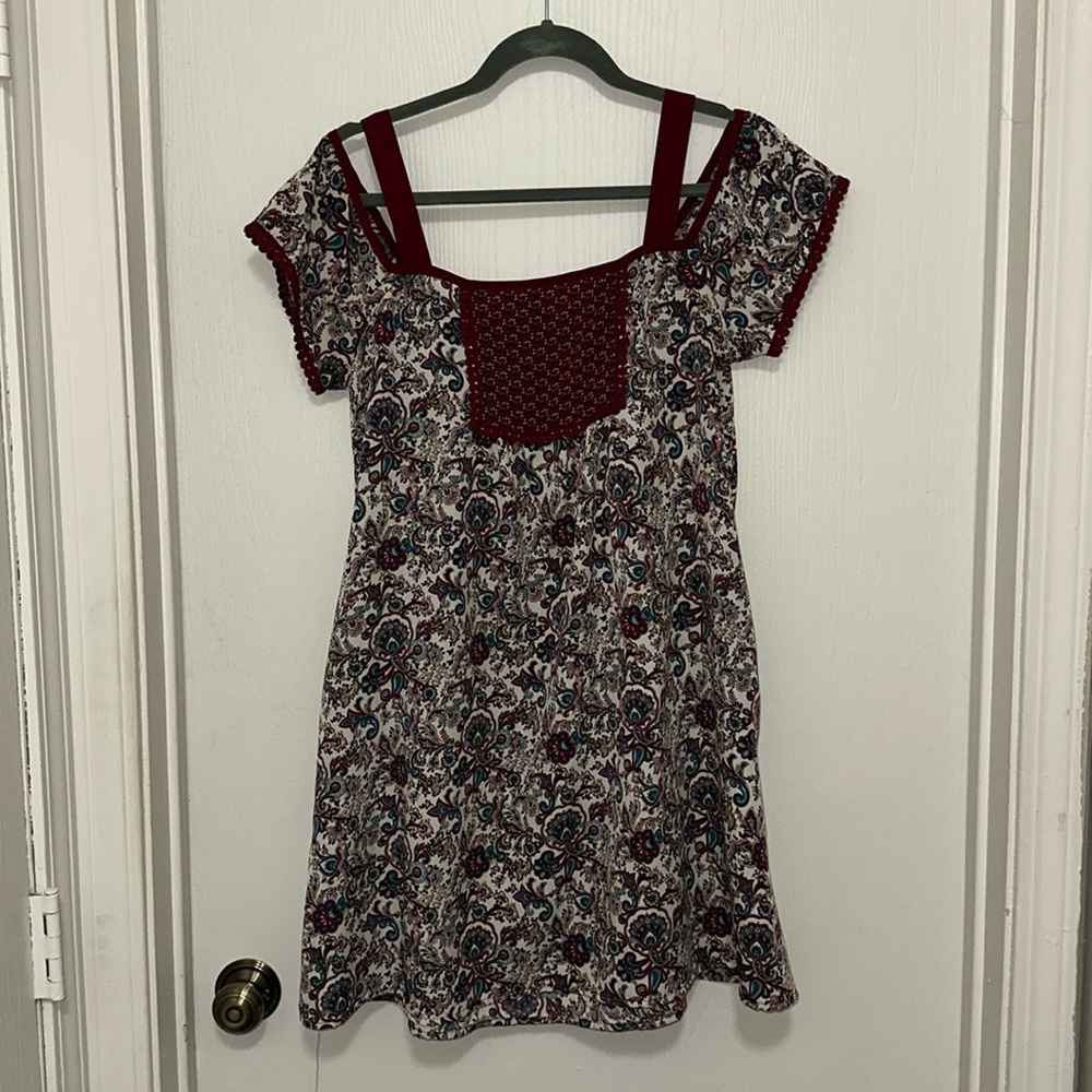 Target Red Patterned Dress — Size Medium